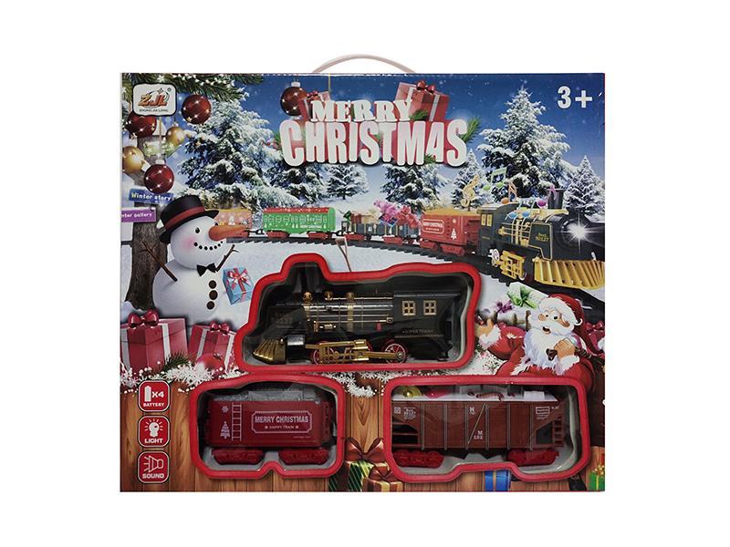 B/O Christmas Rail Train Combination With Light And Music