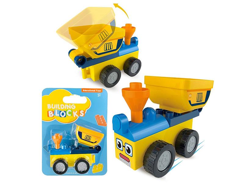 Friction Dump Truck Large Particle Building Blocks 5PCS