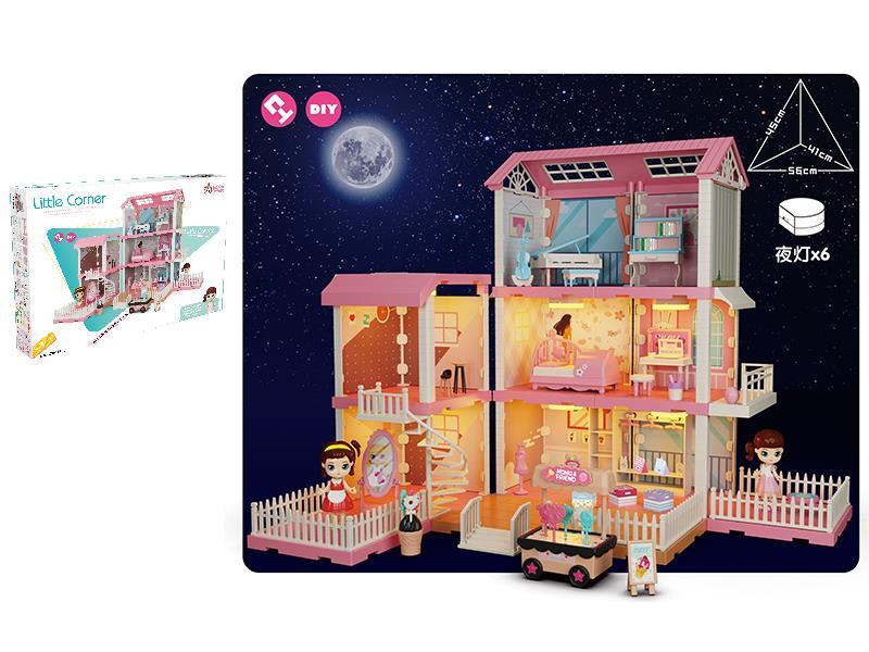 DIY Assembly Three Layers Villa(With Lights)