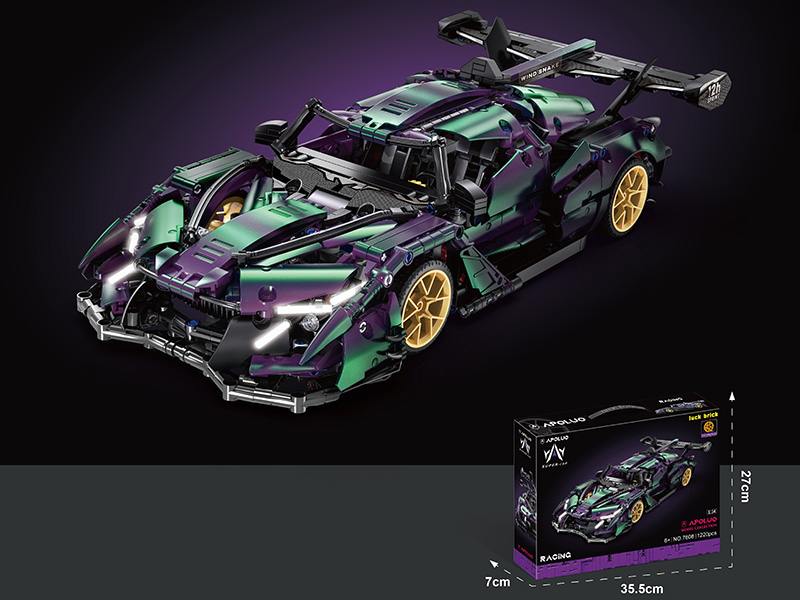 1:14 Gradually Changing Color Apollo Arrow Car Model Building Blocks 1220pcs