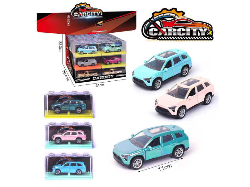 1:36 Colorful Huili Alloy Car Electric Vehicle Nio Iridescent Bay Blue/Deep Blue/Pink Mixed Color