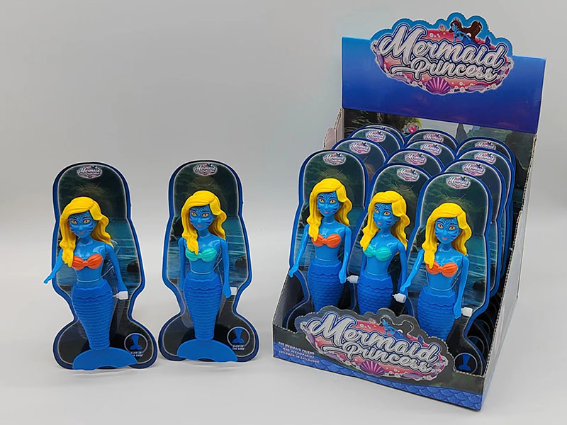 Wind Up Wag Tail Mermaid(Glow In The Dark, Blue, 7 Inch)12PCS