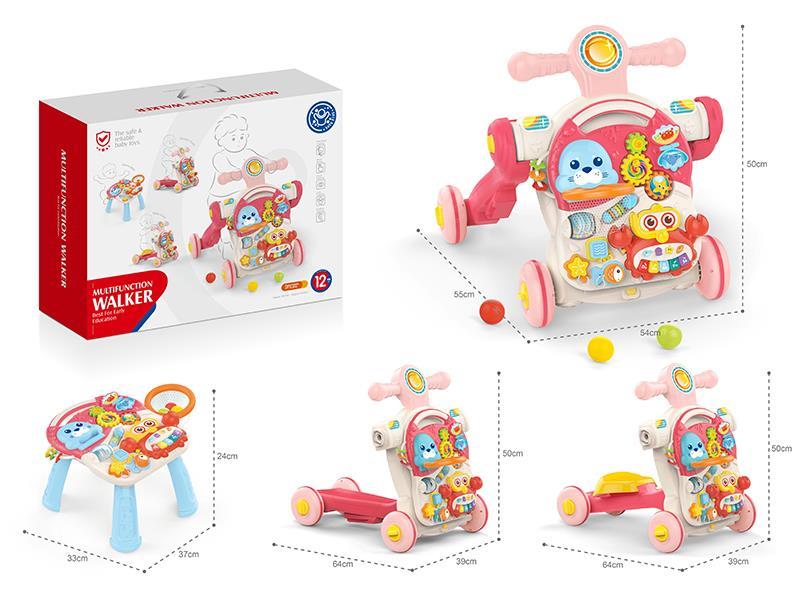 4 In 1 Baby Walker + Game Table(Girl)
