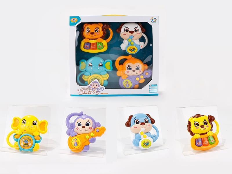 Lion,Monkey,Elephant,Dog Musical Instrument 4PCS