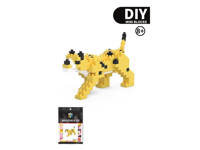 138 PCS Of Cheetah Animal Building Blocks