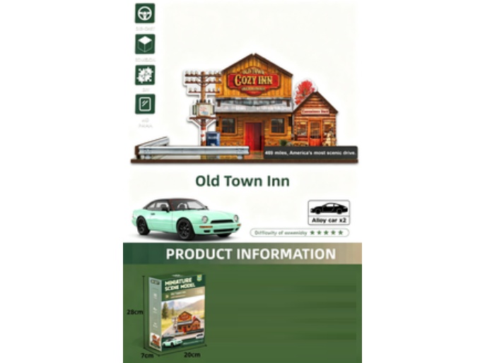 3D Jigsaw Puzzle Series: Old Town Inn