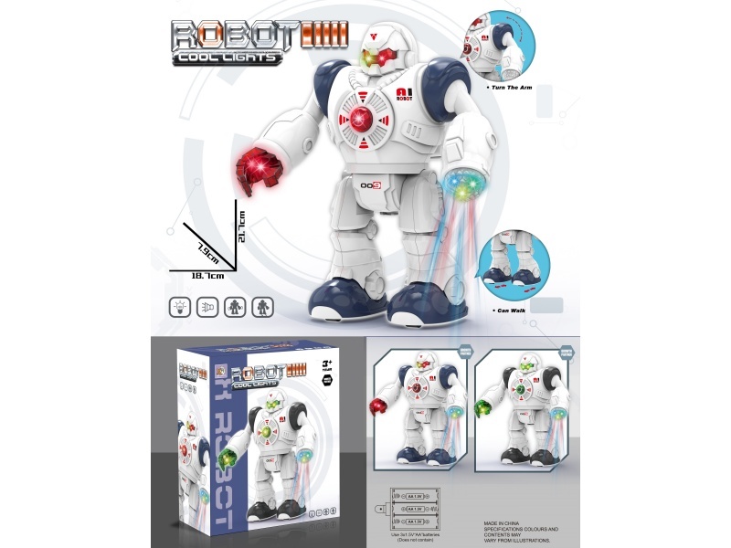 Future Mechanical Combat Robots, With Lights And Music, Electric Straight Movement (Two-Color Mixed Equipment).