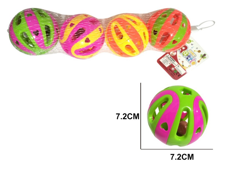 Baby Bell Ball 7.2Cm (4-Pack)