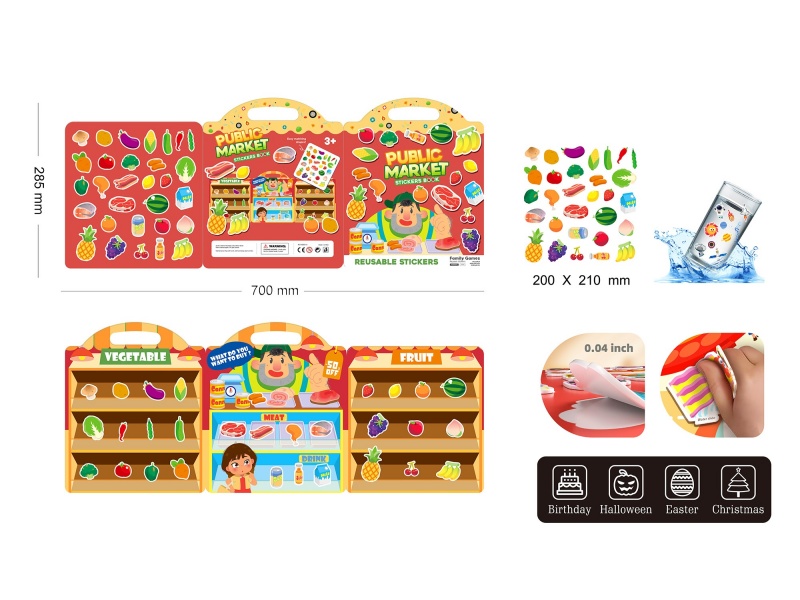 Jelly Sticker Book(Fruit Supermarket)