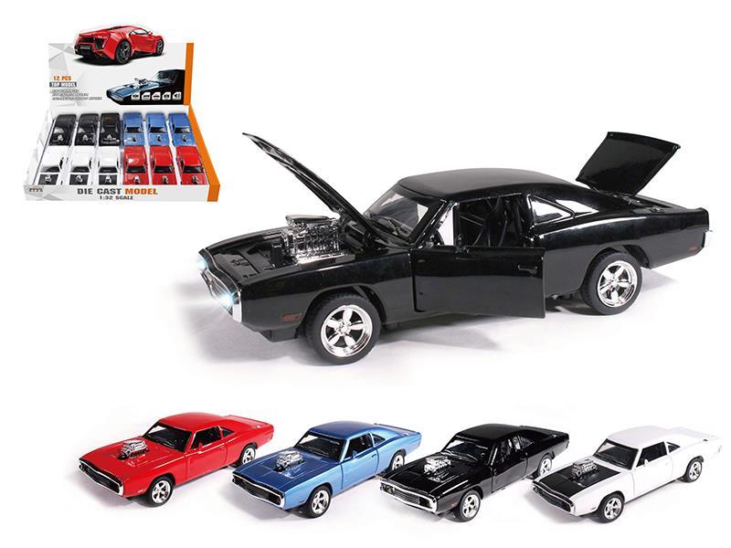 1:32 Alloy Pull Back Car Dodge Charger 12pcs