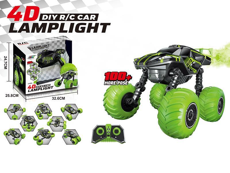 2.4G Remote Control Programming Transformation Stunt Car(4D Light)