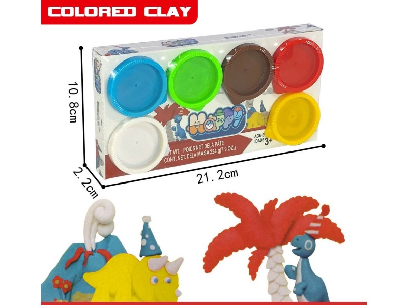 Six Bottles Of One-Ampere Colored Clay