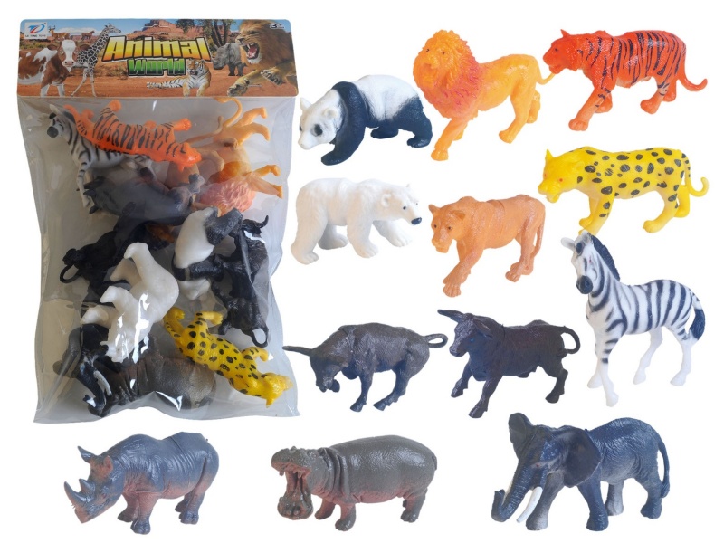 Pvc Simulation Animal 12Pcs