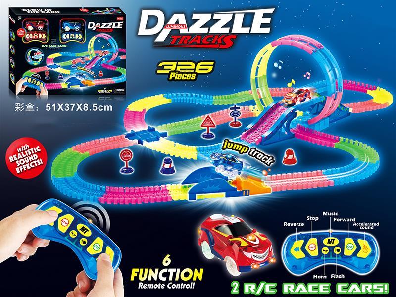 2.4G 6CH R/C  Glow In The Dark  Rail Car With Light 326PCS