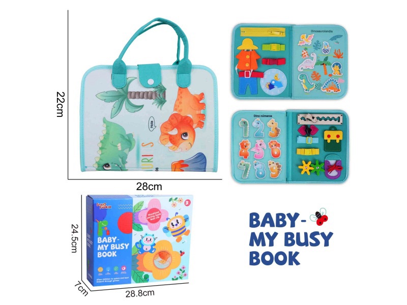 Montessori Early Childhood Education And Intelligence Development - Felt 3-Page Hippopotamus Busy Edition