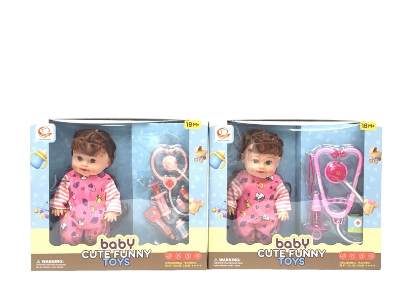 Two Sets Of 12-Inch Plush Dolls With Medical Devices And Ic Are Mixed