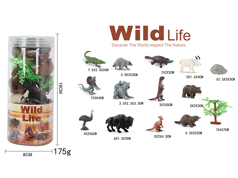 Wild Animal Set 18pcs