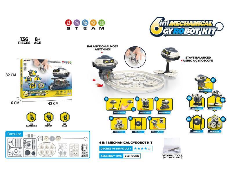 6-In-1 Mechanical Gyroscope Robot