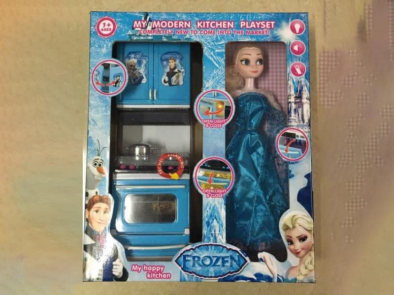 Ice Princess Kitchen Series With Barbie (Lighting And Music With 3 Ag13 Electronic Tablets)