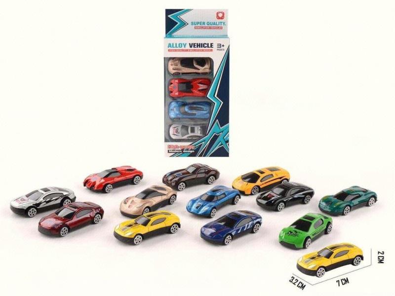 4 Pieces Of Simulated Alloy Racing Cars