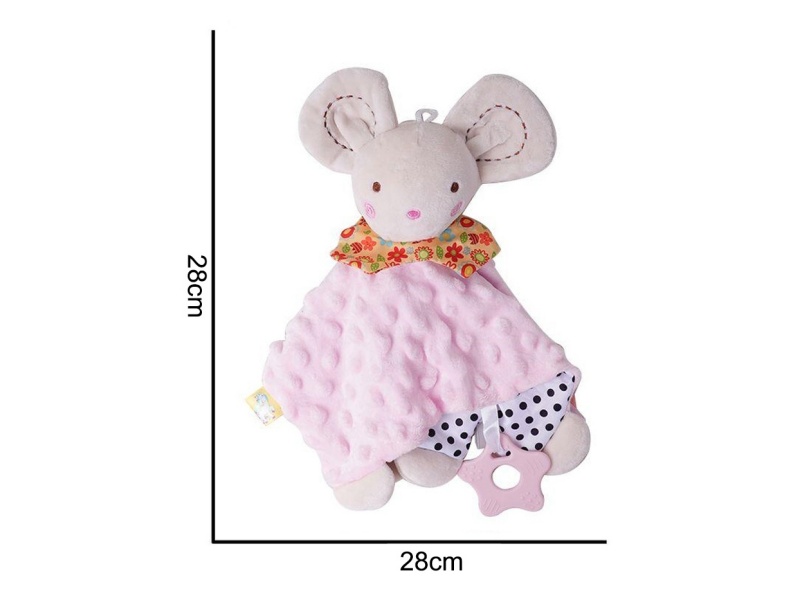 Plush Pink Mouse Soothing Towel