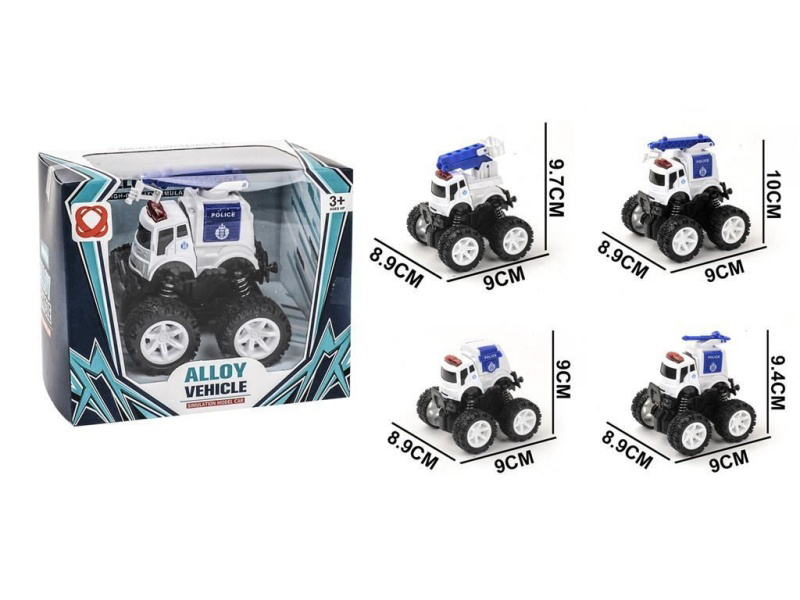 Inertial Police Car Alloy Vehicle