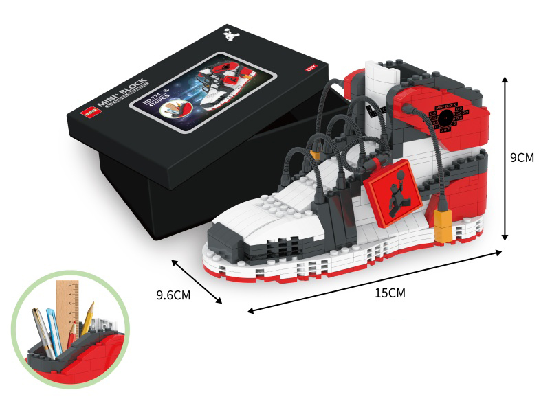 Mini Building Blocks Air Super Sneakers Pen Holder 474pcs