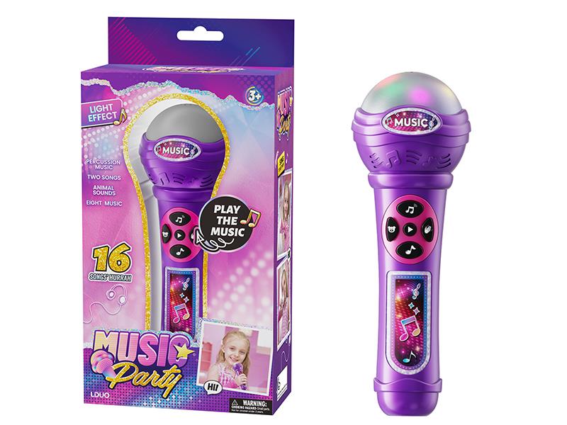 Microphone With Light And Music