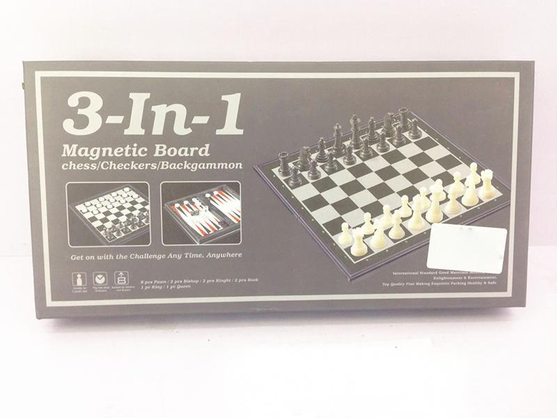3 In 1 Magnetic Backgammon/Chess/Checkers