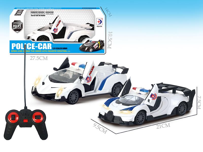 1:24 Remote Control One-Key Door Opening Simulated Lamborghini Veneno/Bugatti Police Car