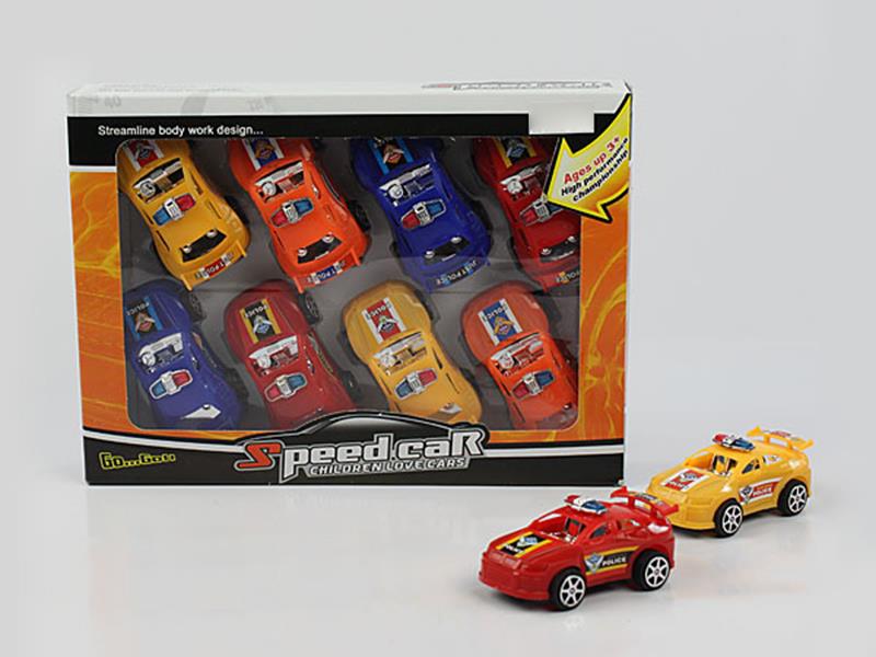Pull Back Police Cars 8pcs
