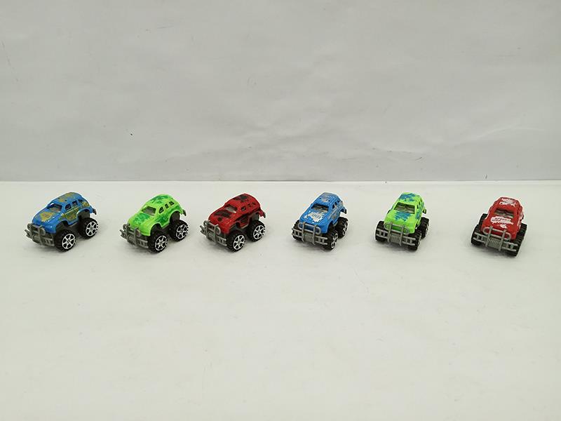 Pull Back Solid Color Pad Printing Cross Country Car