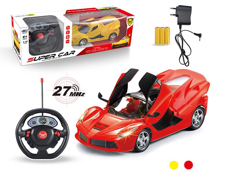 1:18 Ferrari  3 Open Doors Remote Control Car(With Charger,Rechargeable Batteries)