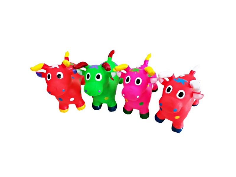 Inflatable Painted Elbow Horn Cattle With Flash Music