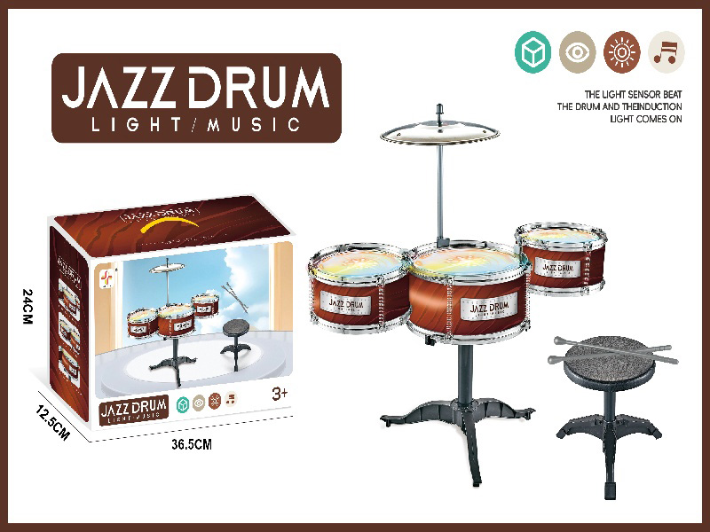 Wood Grain Large Drum/Single Color (Three Lamps With Power Ag10*3 Pieces)
