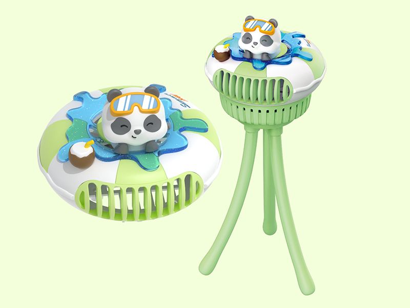 Cute Pet Swim Ring Stroller Fan(Panda)