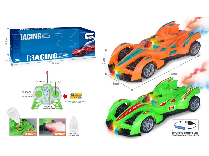 27Mhz 1:16 Six-Channel With Spray Light, One-Click Demonstration Of Spray Painting F1 Equation Remote Control Racing Car (Including Power)