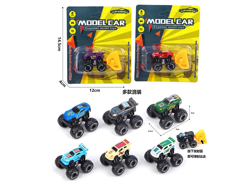 1:64 Slide Monster Truck With Launcher