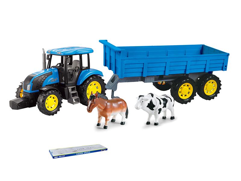 Friction Farm Tractor With Tailer