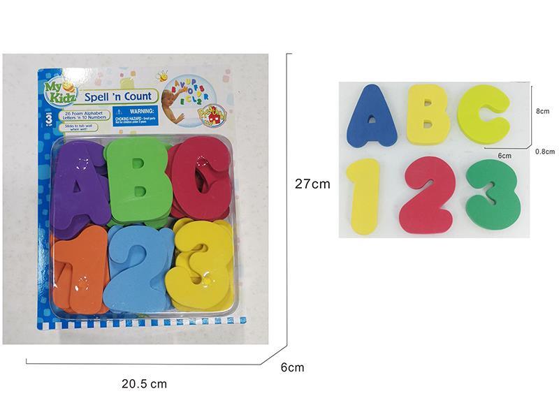 Bathroom Toys /36 EVA Letters + Numbers