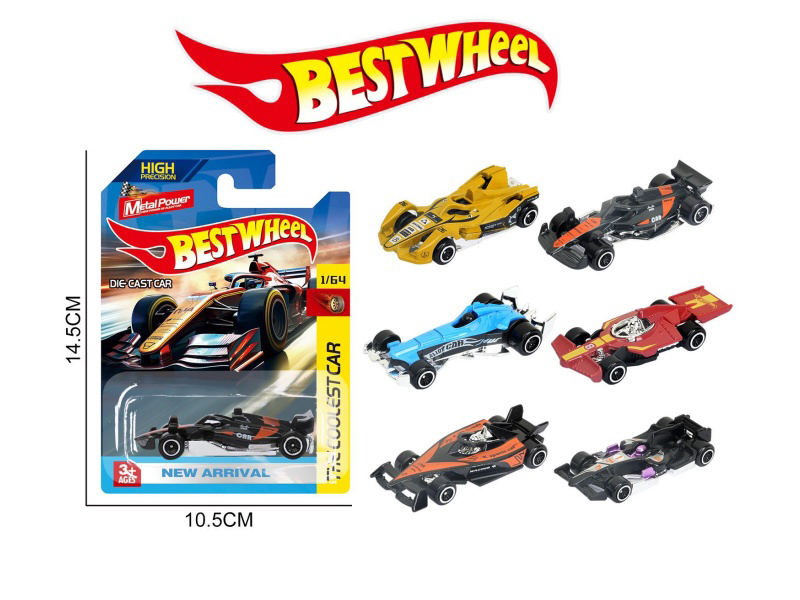 6-Piece 1:64 F1 Racing Car Alloy Model Set