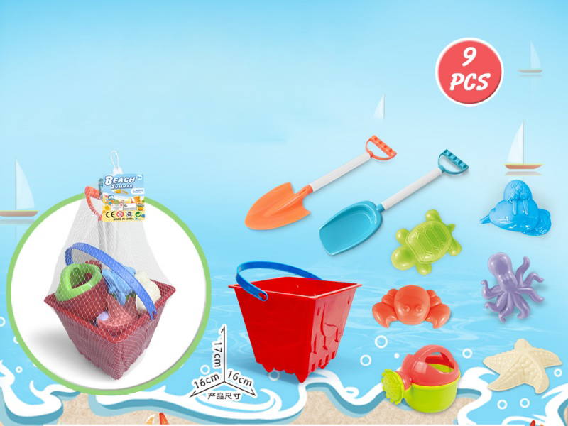 Castle Bucket With Beach Accessories (9 Pieces)