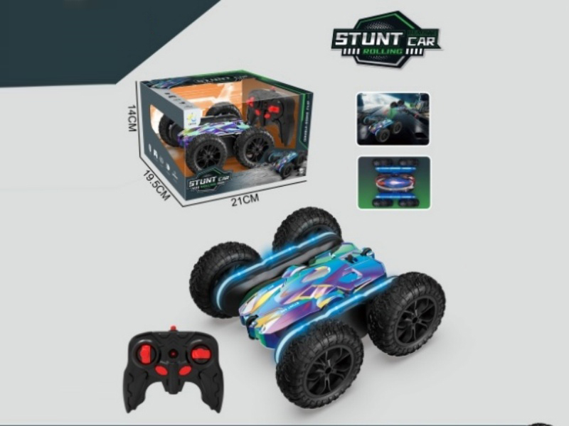 2.4G Four-Wheel Special Effects Seven-Color Light Strip Remote Control Car Usb Cable 3.7V Power Package