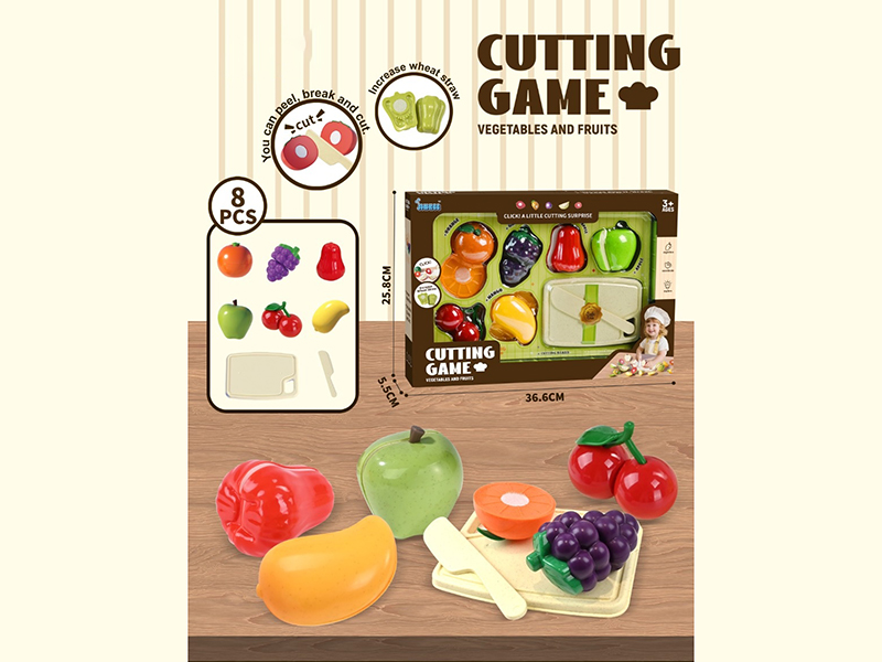 Peel And Slice 8 Pieces Of Fruits