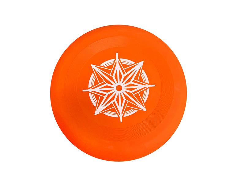 Five pointed Star Pattern Orange Frisbee Toy
