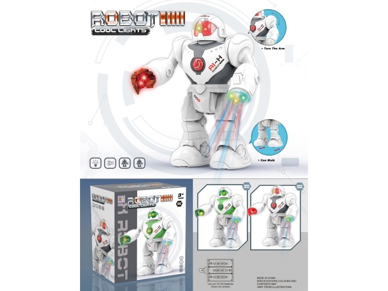 Future Mechanical Combat Robots, With Lights And Music, Electric Straight Movement (Two-Color Mixed Equipment).