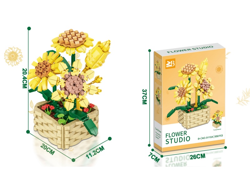 Building Blocks: Sunflower 550 Pieces