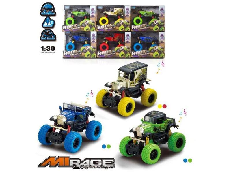 Pull Back Alloy Off-Road Vehicle With Light And Music