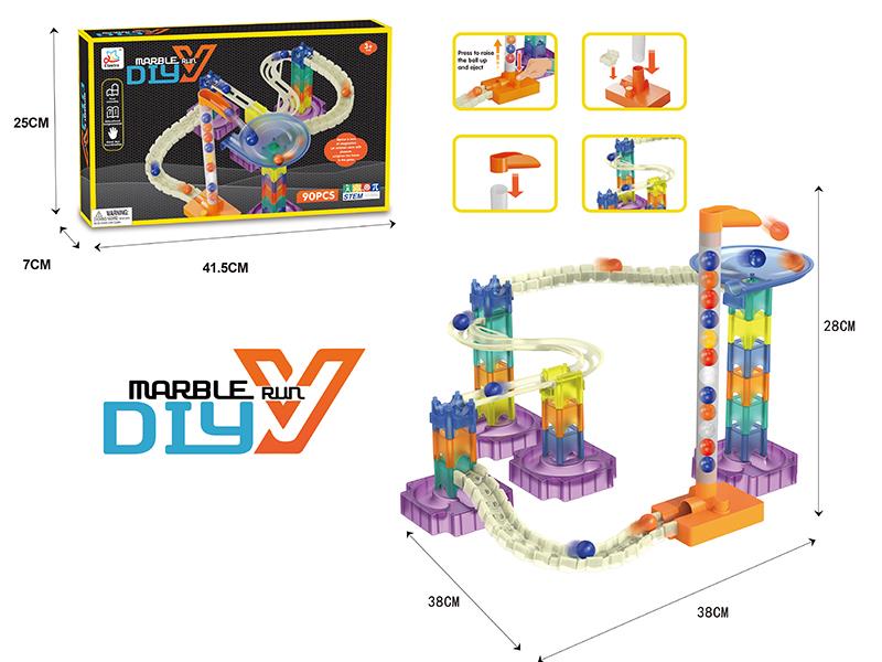 DIY Marble Run Track Building Blocks 90pcs