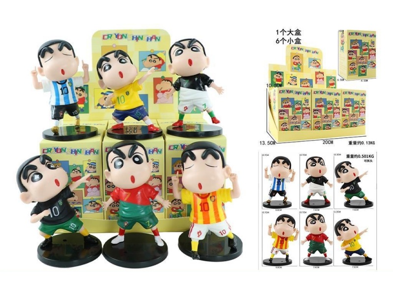 Football Shin-Chan 6-Piece Set Figurine.